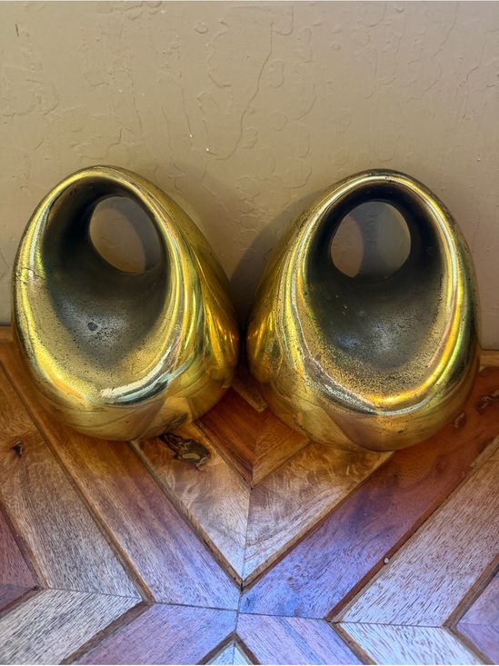 Jenfred-Ware Other - Pair of Ben Seibel Brass Plated Orb Bookends Marked, 1950s
